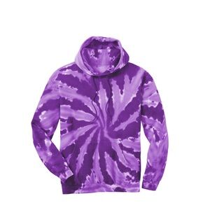 Unisex Youth Small Purple Tye Dye Hoodie